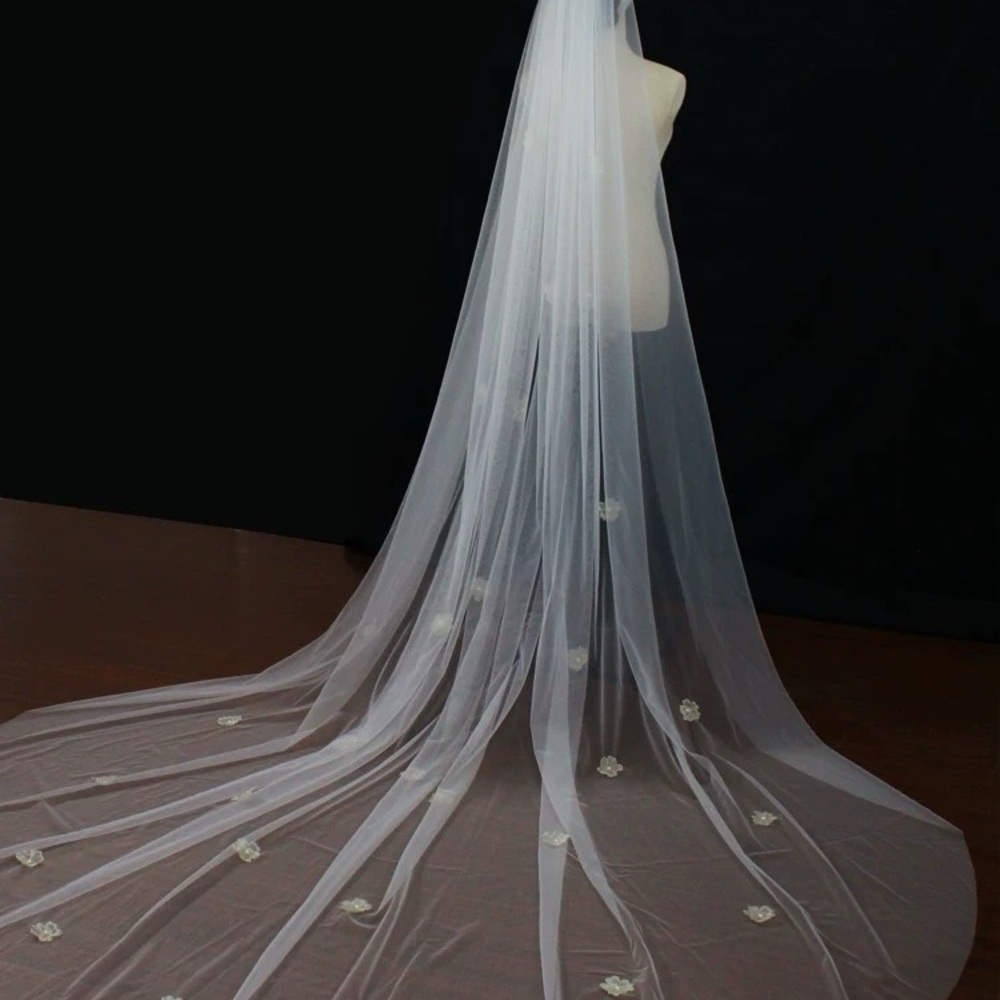 Elegant White Bridal Veil